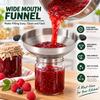 Stainless Steel Wide Mouth Funnel Dual Handles Kitchen Funnel Durable Canning Funnel  Kitchen