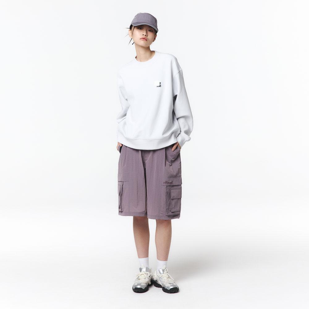 OFFROAD Unisex Rib Fabric Half Pants (Indie Purple)_5Ld1711