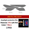 2026 For MG S5 EV Exterior Headlight Light Black Protect Sticker Front Lamp Transparent Anti-Scratch Wrap Cover Car Pillar Film