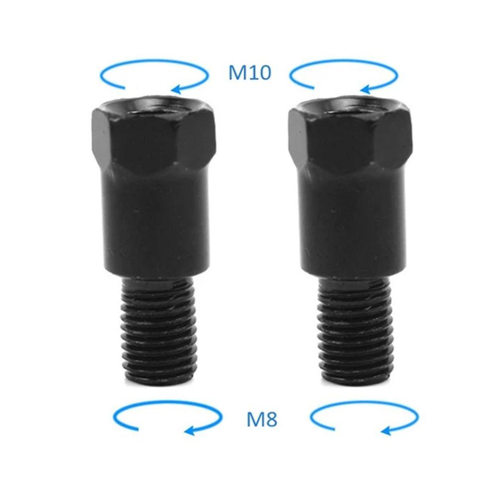 Motorcycle M8 M10 8MM 10MM Rearview Mirrors Adapters Right Left Hand Thread Clockwise Anti-clock Conversion Bolt Screws Black