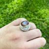 Мужское серебряное кольцо 925 карата с камнем зултанитом, кольцо с камнем, меняющим цвет, уникальные украшения из турецкой диаспоры, роскошное серебряное мужское кольцо