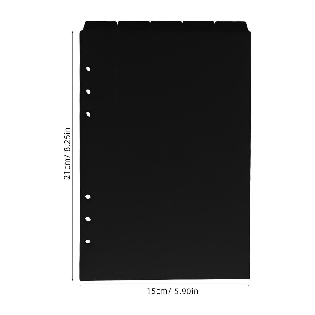 25Pcs A5 Binder Dividers Removable PP Index Tabs Loose Leaf Notebook Inserts Office School File Folder Organization