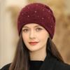 Новая женская зимняя шапка, уличная теплая шапка, модная декоративная шапка-бини для женщин, повседневная вязаная шапка