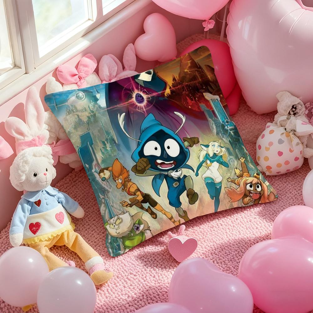 D-Dofus Game Cushion Cover Pattern Printed Pillowcase for Living Room Sofa Cushion Cover & Bedroom Decor