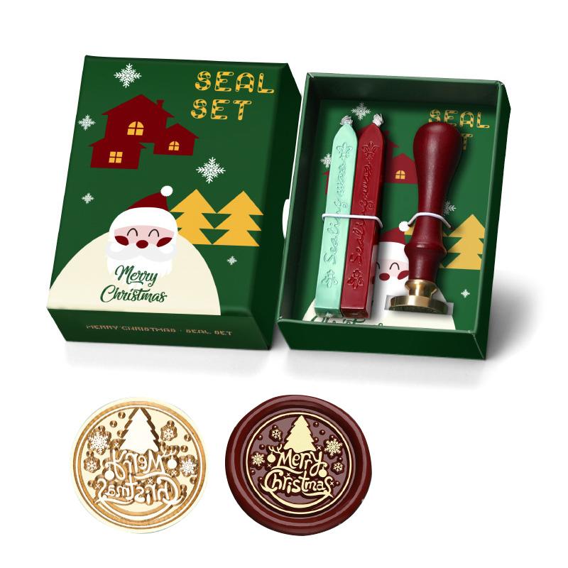 1 комплект ретро креативный DIY рождественский огненный штемпель краска печать головка воск конверт украшение ручной счет