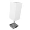 USB Bedside Table Lamp Touch Control LED Light Bulb Linen Lampshade Type C Charging Ports for