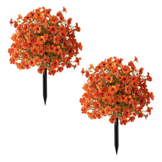 2 шт. Искусственный фиолетовый шар 23,6" Топиарные деревья с колышками для грунта