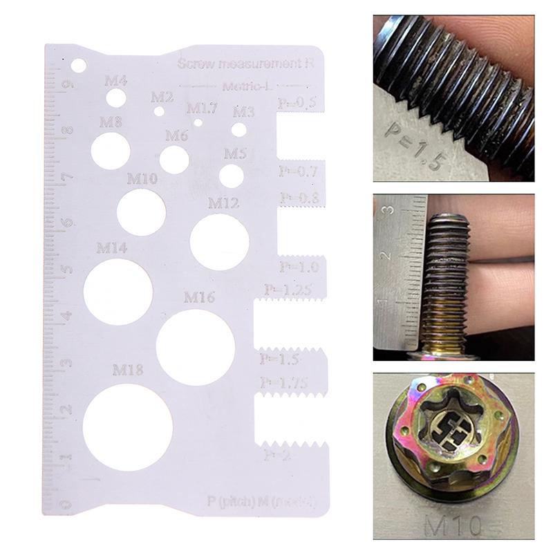 Прочная линейка из нержавеющей стали, винтовая измерительная линейка, точное измерение шага, резьбомер, измерительная линейка для винтов