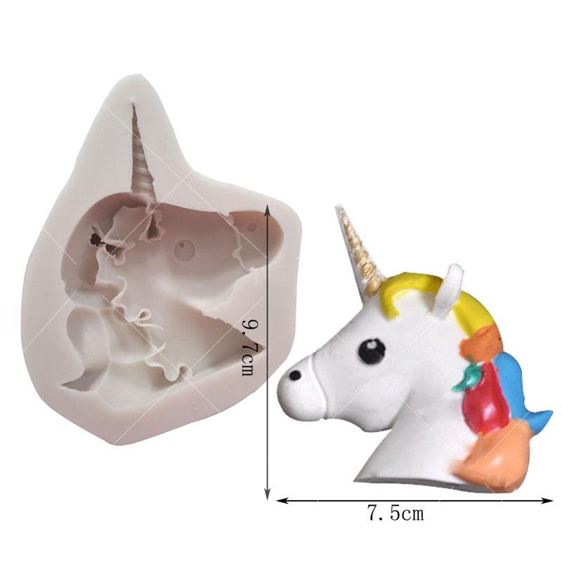 Силиконовая форма для дизайна единорога, форма для украшения торта, сахарная резинка, инструмент для пасты, 3D форма для шоколадного мусса