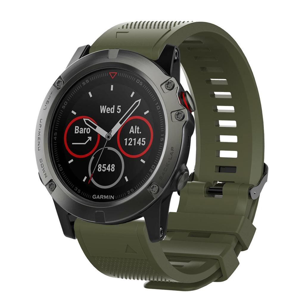 Силиконовый ремешок для часов Garmin Fenix 7X/5S/6 со быстросъемным креплением