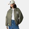 New Era FW25 Серия нейлоновых стадионных курток MLB New York Yankees Свободная Короткая Изогнутая Домашняя Буква Однобортная Повседневная Простая Куртка с Длинным Рукавом 14742036