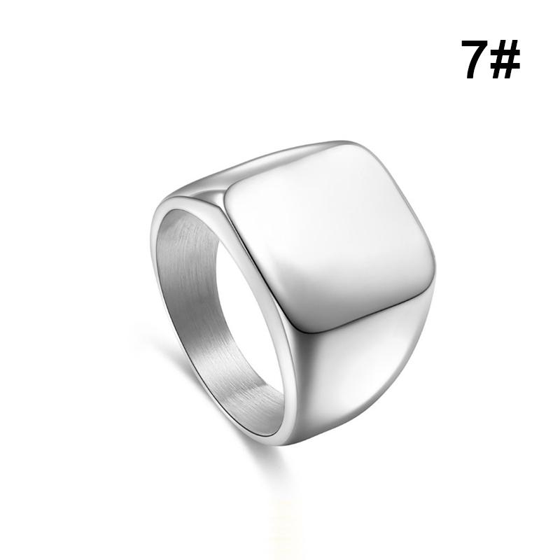 Мужское ювелирное кольцо, простые кольца из нержавеющей стали, цельное полированное классическое модное обручальное кольцо