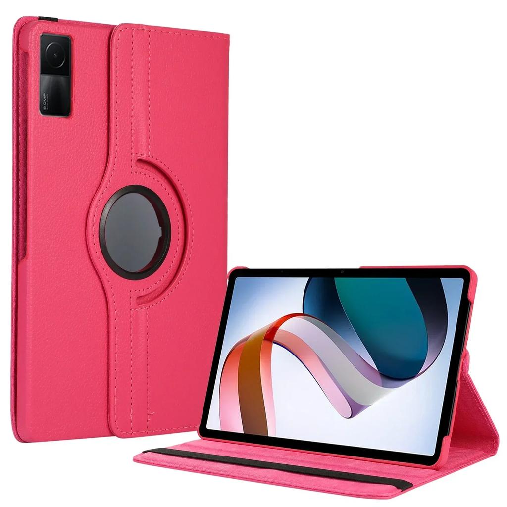 Вращающийся на 360° чехол из ПУ-кожи для планшета Xiaomi RedMi Pad SE 11 со встроенной подставкой и бесплатным стилусом