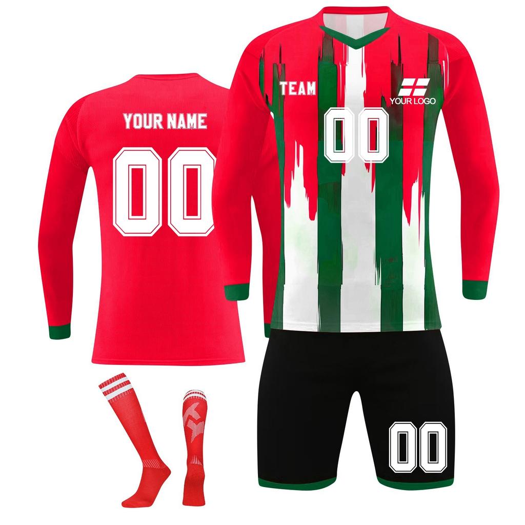 Комплект персонализированных рубашек для мужчин и девочек с именем и номером, футбольные майки на заказ для мальчиков, тренировочный костюм