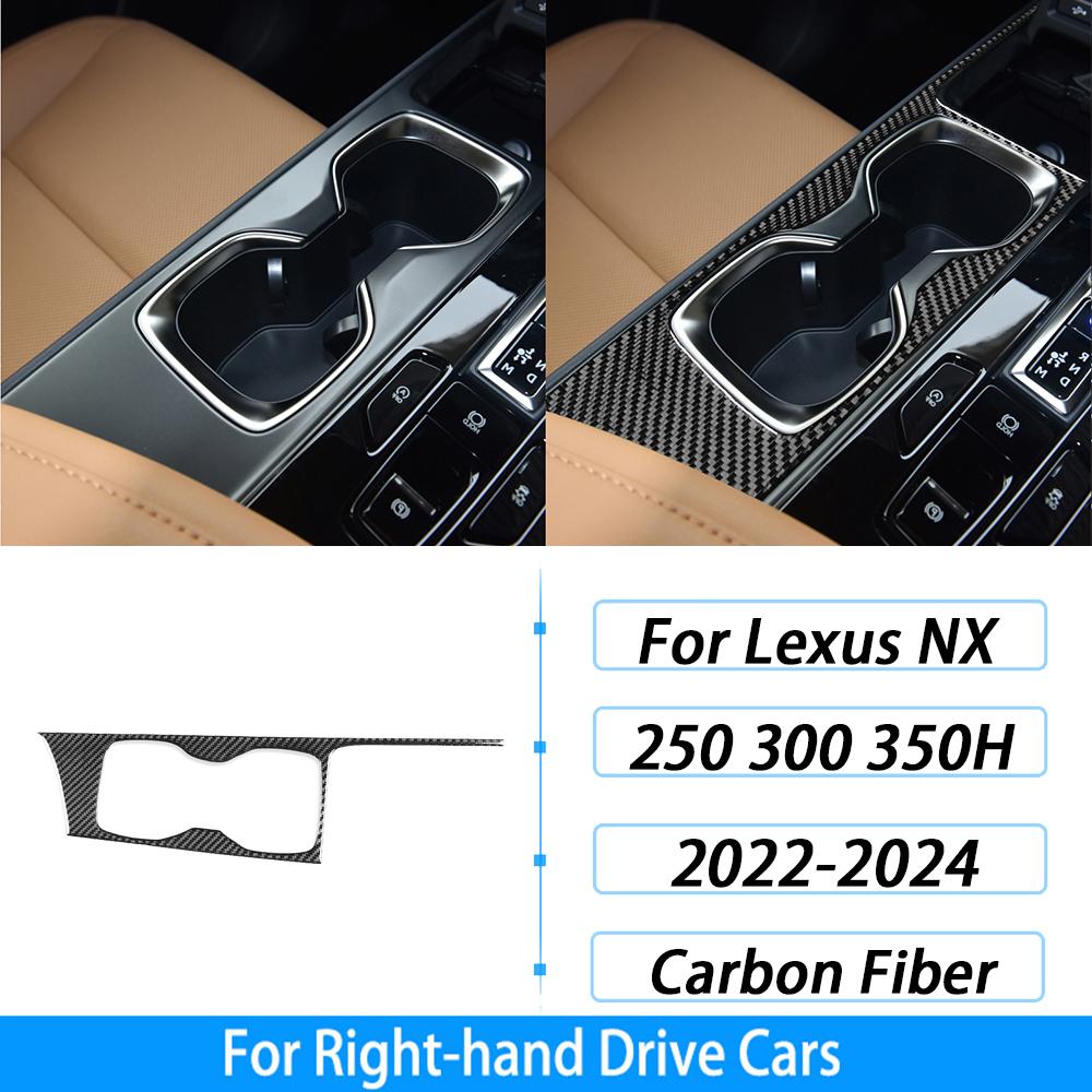 For Lexus NX 250 300 350H 2022-2024 Carbon Fiber Gear Shift Knob Both Side Panel Trim Cover Car Interior Accessories Sticker