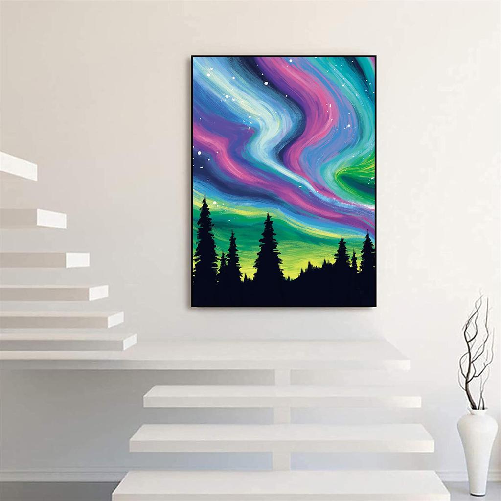 5D DIY Алмазная картина Красивая Аврора Набор для вышивки крестом Мозаика Алмазная вышивка Роза Полный круглый квадратный дрель Украшение дома