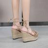 Women Sandals 2024 Maid Summer Sandals Leisure Platform Wedges Sandals Dermi Wedges High Heels Shoes Platform Shoes