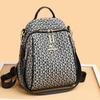 Letter Printed Backpack Soft Leather Bag Female Fashion Backpacks Large Capacity Leisure Travel Backpack