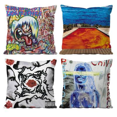 Наволочка для подушки группы Red Hot Chili P-Peppers, пылезащитная, с невидимой молнией, из шелковистого короткого плюша, чехол для диванной подушки