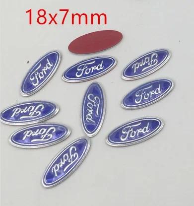 Car Sticker Ford New 2025 Hot 100pcs 3D 14mm 18mm 21mm For ford car key fob case Badge button Badge logo straight folding remote