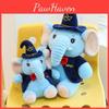 Plush Elephant Toy For Kids Soft Cartoon Sleeper Pillow With Wizard Hat And Bow Decor
