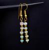 Welo Opal Bead Earrings, 925 Silver & 14k Gold, Ethiopian Gemstone