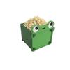3D-печатный контейнер-ведерко для попкорна с дизайном лягушки. Прочный пластик. Подходит для хранения и подачи закусок в домашнем кинотеатре.