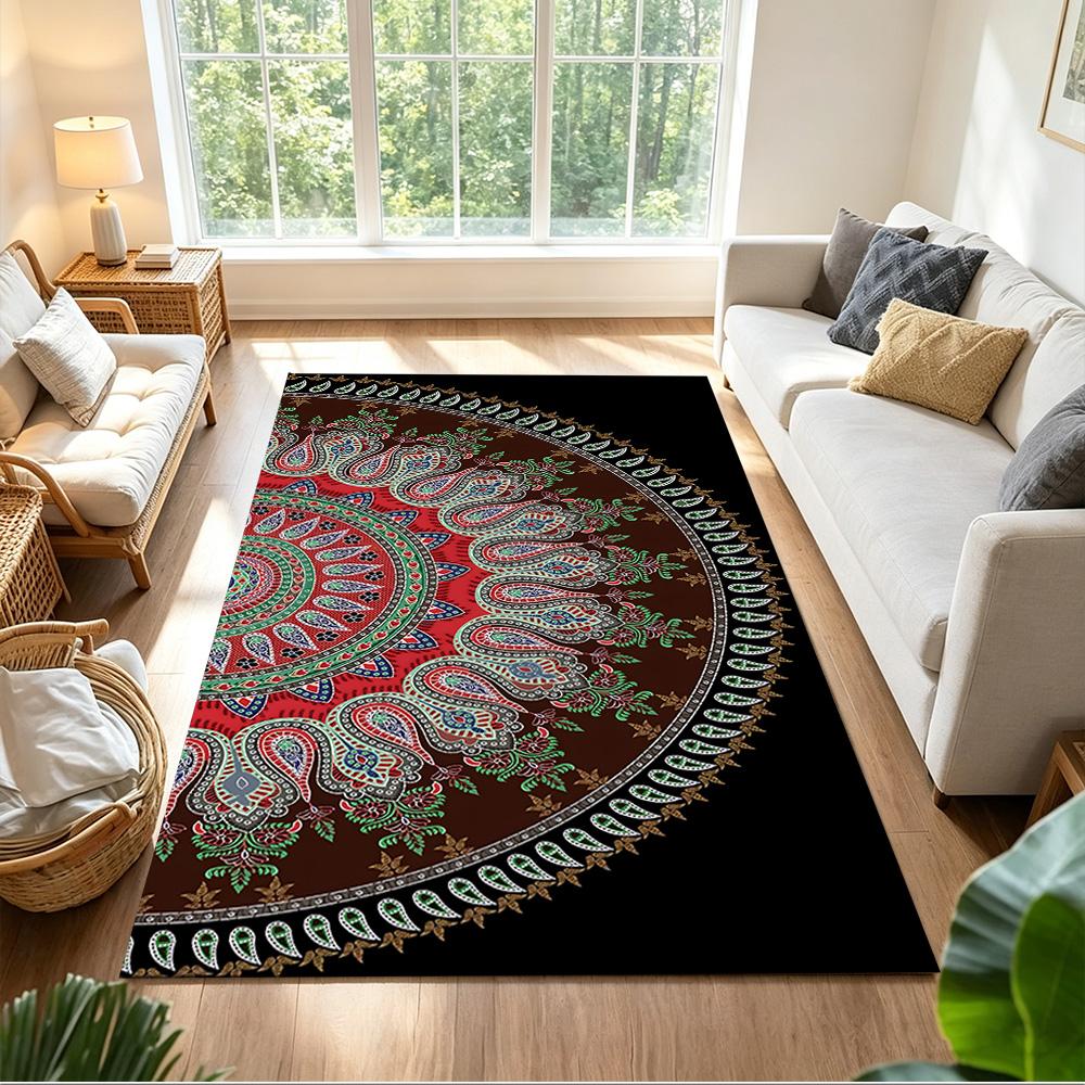 Mystic Tribal Pattern Art Non-Slip Home Carpet Design for Office Decor Living Room Gift