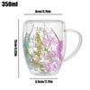High-quality Double Dried Flower Glass Cups Creative Simplicitys High-temperature-resistant Glass Mug For Cappuccino Coffee Tea
