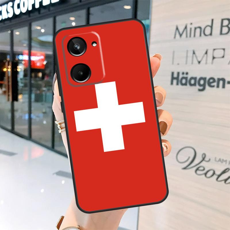 Швейцария Швейцарский флаг Чехол для Realme 15 13 12 10 11 14 Pro Plus GT6 GT7 C15 C35 C53 C55 C61 C63 C65 C67 C71 C75