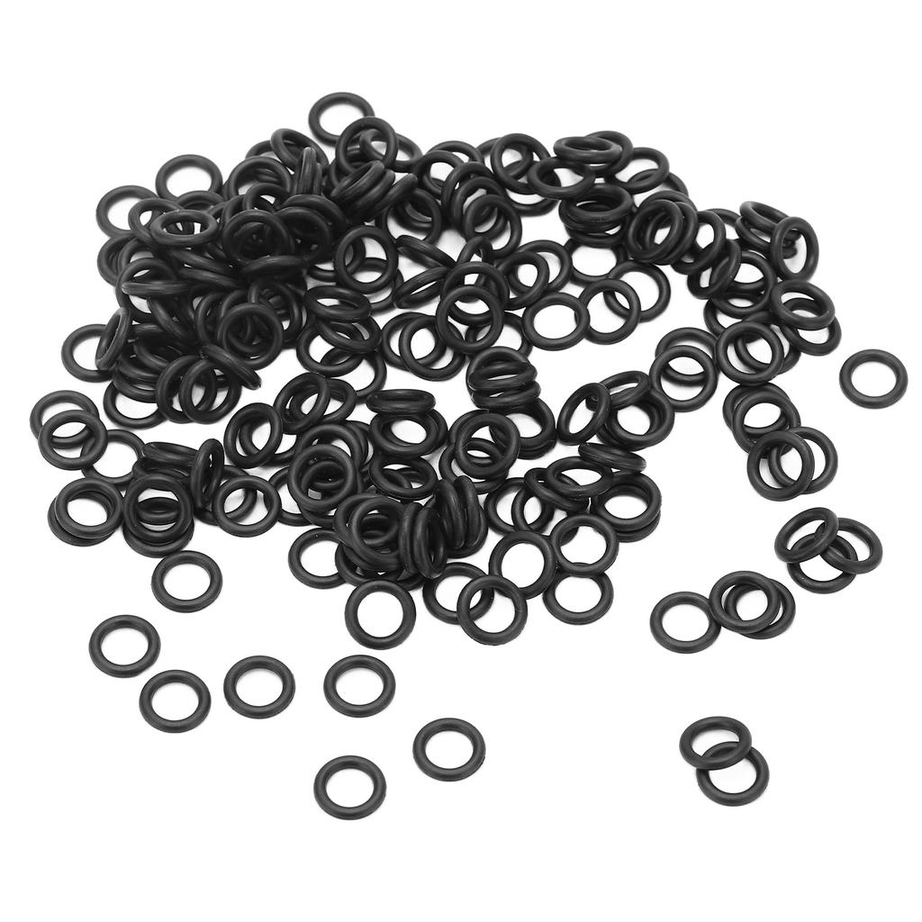 200 шт. черное резиновое уплотнительное кольцо, устойчивое к истиранию гибкое универсальное уплотнительное кольцо для рыбалки