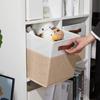 Боковые ручки Льняная ткань Корзина для хранения Складной ящик для сортировки игрушек Разные предметы