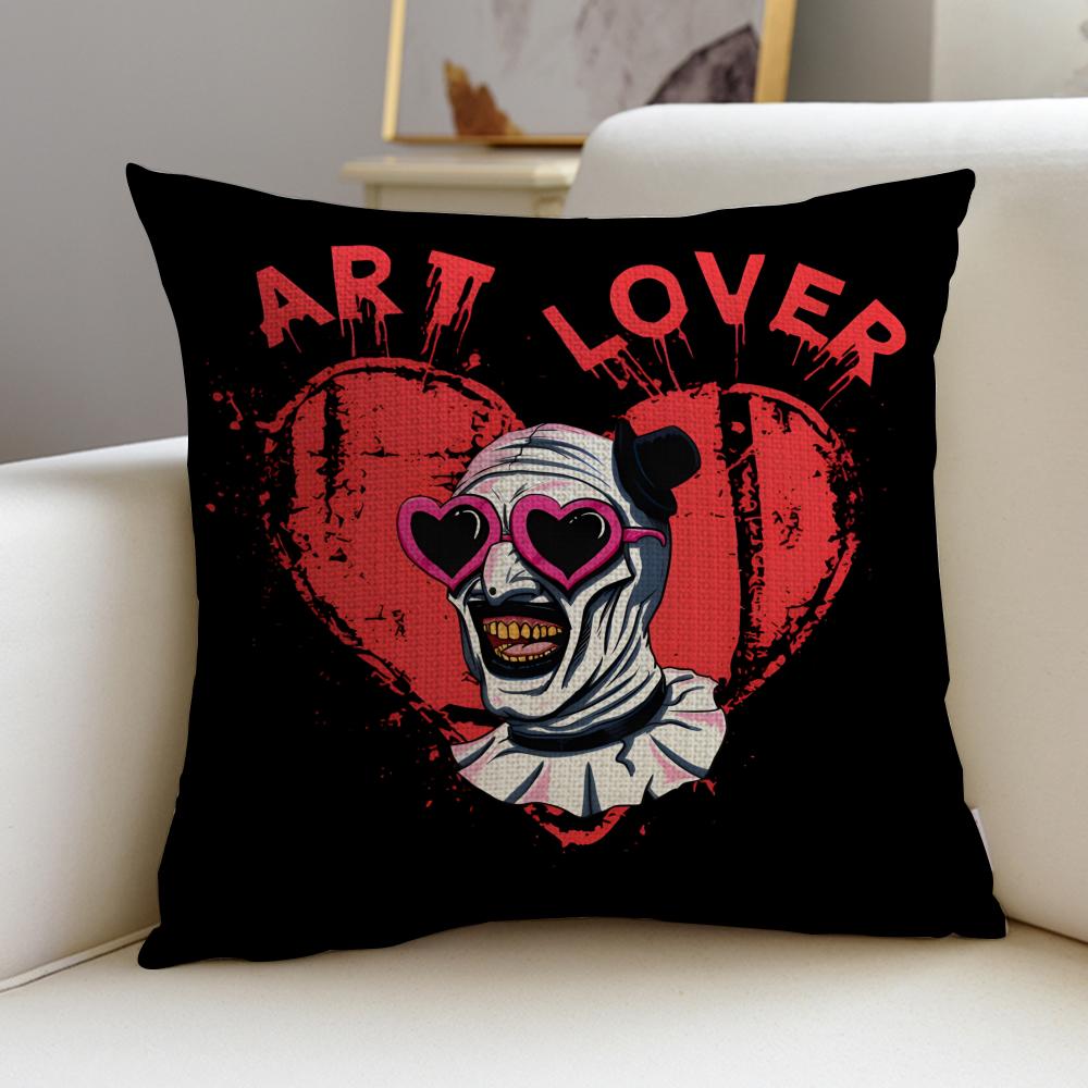 Horrifying TTerrifierS Cushion Cover Breathable and skinfriendly linen pillowcase square removable and washable cushion