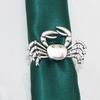 Yousheng Crab Napkin Ring, Reusable Metal Napkin Holder, Coastal Crab Napkin Holder for Summer Gatherings Beach House Parties