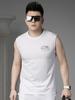 Ozhouzhan round Neck Vest Men's Summer New Trendy Sleeveless T-shirt Men's Casual Waistcoat Sports Fitness Undershirt