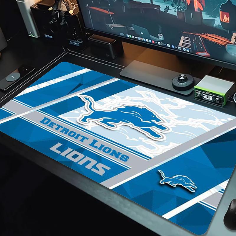 Detroit Lions Color Mouse Pad Large Gaming Table Cushion Non-slip Laptop Tablet Big Mousepad XXL Mat Mini PC Playmat With Lock edge