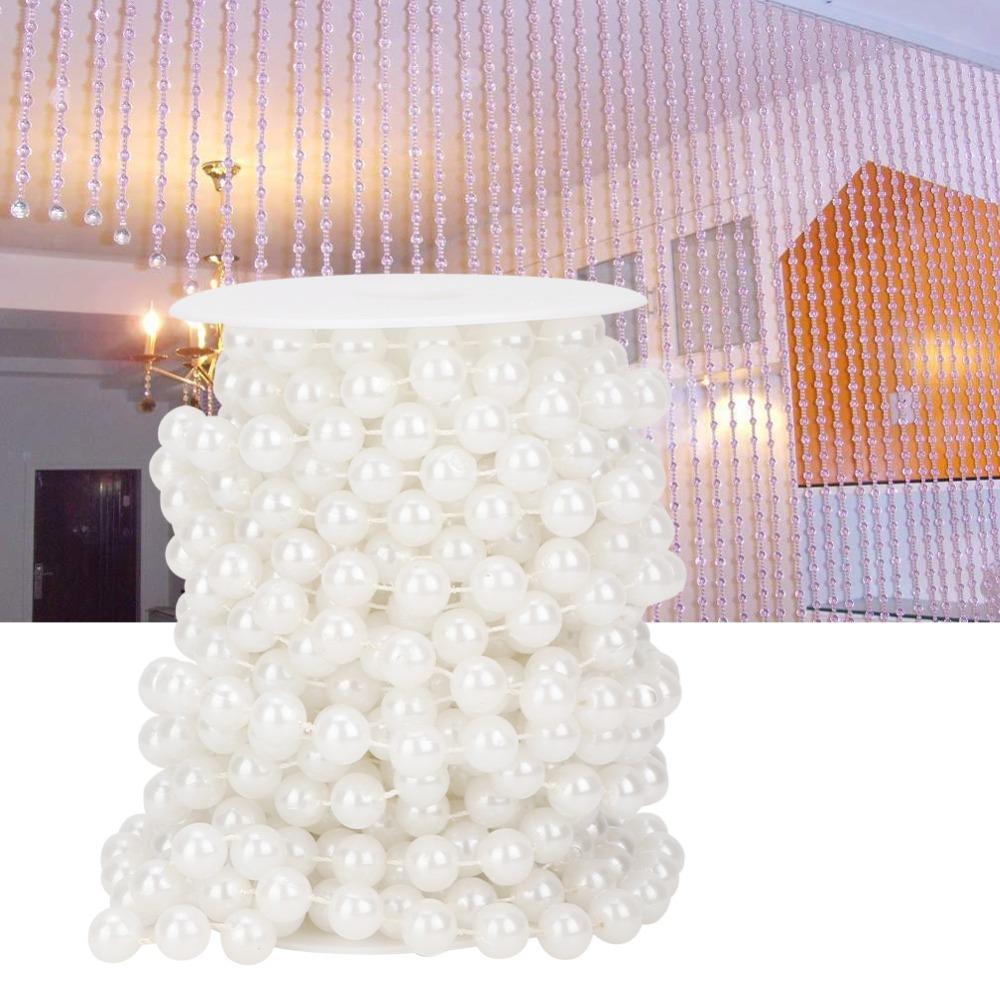 White Imitation Pearl Garland 12 MM Faux Pearl Garland Artificial Pearl Bead Chain Home Decoration