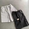 Shorts cotton simple striped multi-pocket design spot drawstring youth versatile sweatpants