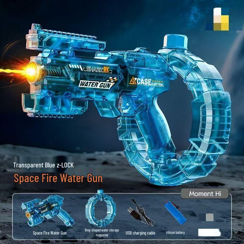 2026 Прозрачный электрический автоматический водяной пистолет M416 со светом - Игрушка для игр на открытом воздухе для детей