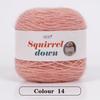 SquirrelWool 150 г Пледовое одеяло ручной вязки из меха белки с дизайном в виде букета роз