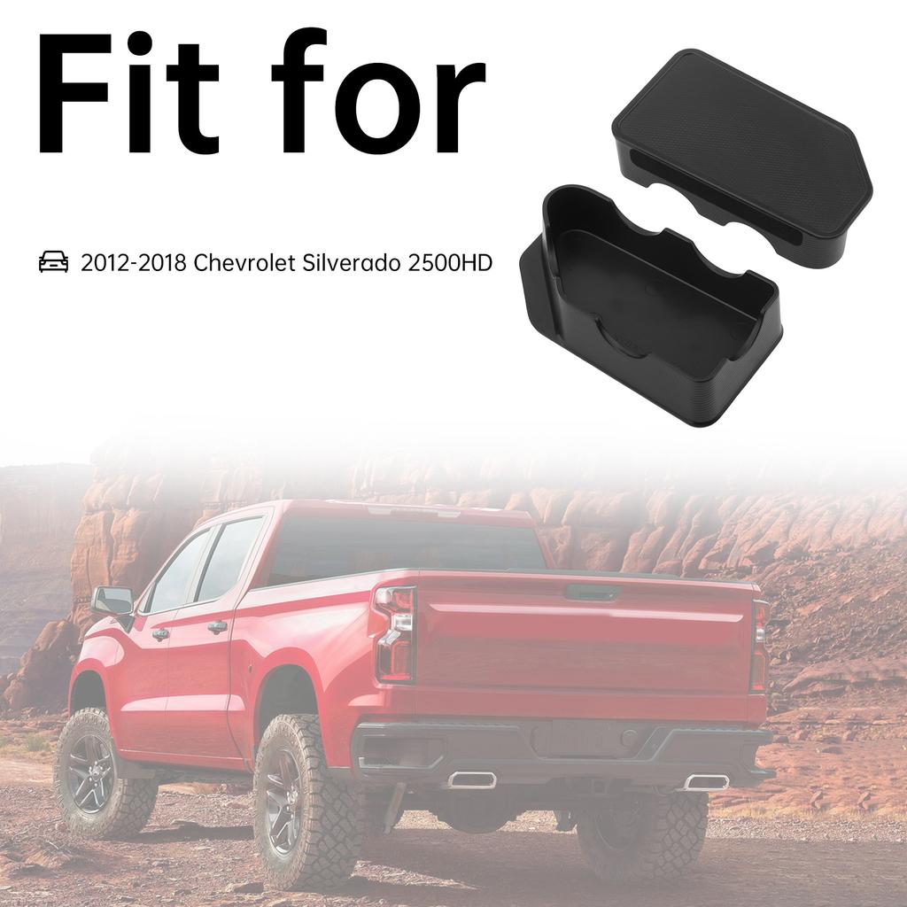Silverado 2 шт. Черные пластиковые заглушки для карманов колышков, накладки на борта кузова пикапа, пылезащитные, водонепроницаемые, сверхпрочные, с нескользящим ковриком, на заказ