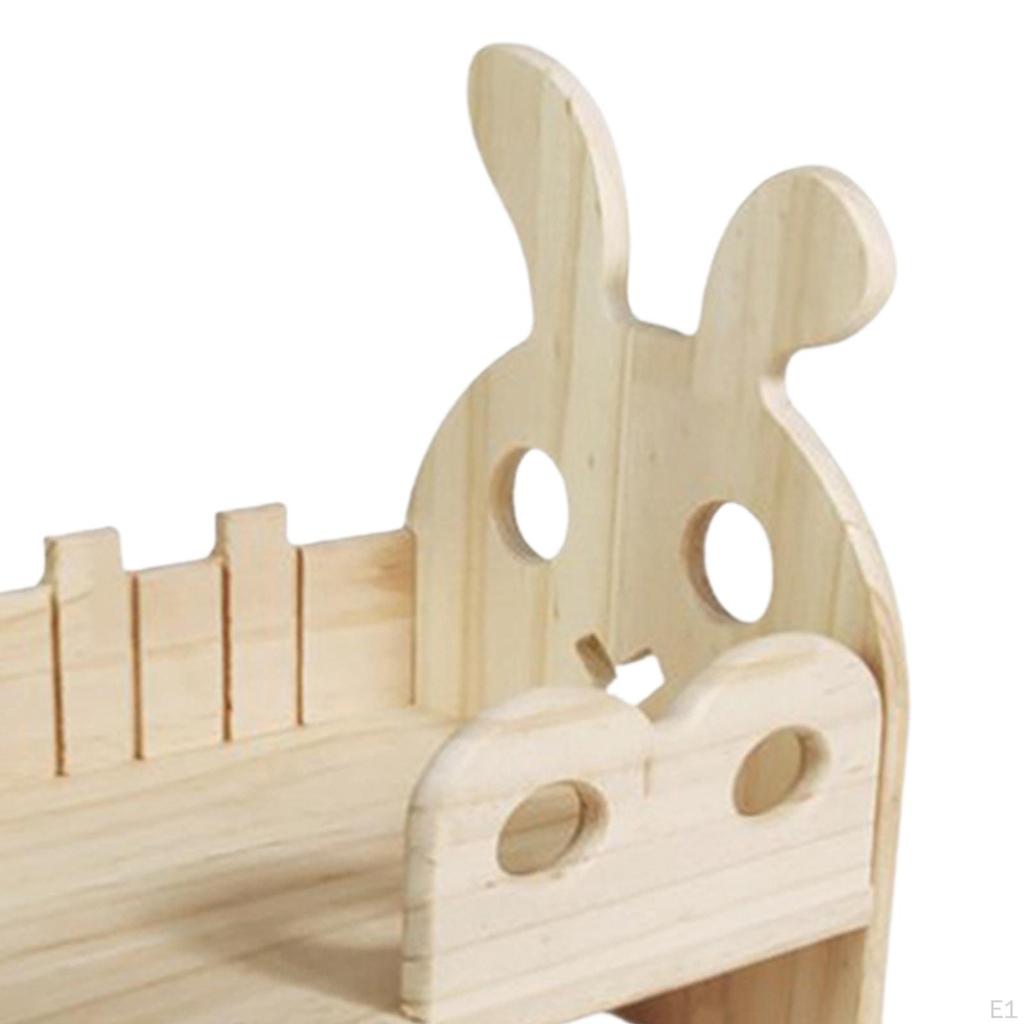 Гнездо для морской свинки с лестницей. Укрытие на платформе для небольших домашних животных для ежей, бородатых драконов,