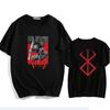 Berserk Graphic T-shirt Anime Print Casual Street Wear Cotton Short-sleeved Pullover Fashion Tops Unisex T-shirt Loose