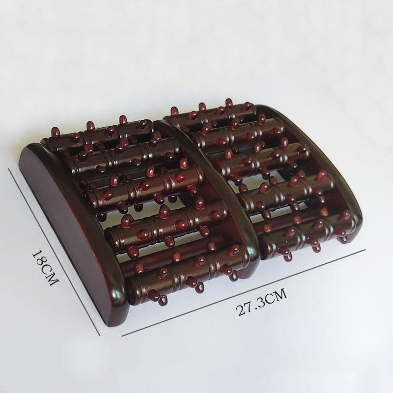 Утолщенная деревянная подошва для ступней и роликовый массажер для ног с акупунктурным шариком