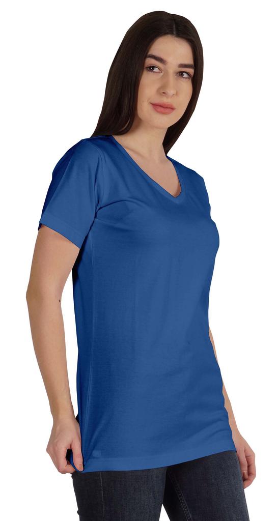 Inkmeso Basic V-neck Jersey T-shirt Short Sleeve Long Length Tee Workout Top For