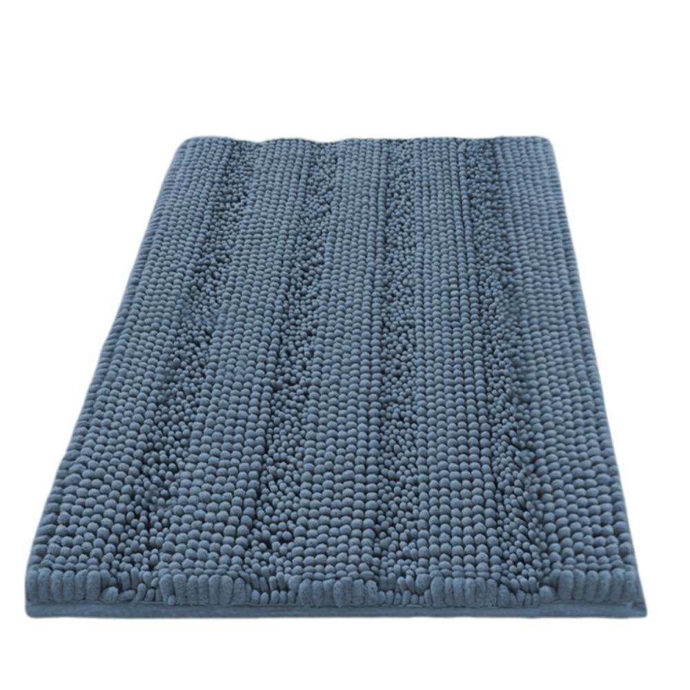 Non-Slip Bathroom Rug Thickened Kitchen Floor Mat Practical Chenille Bath Mat Entryway