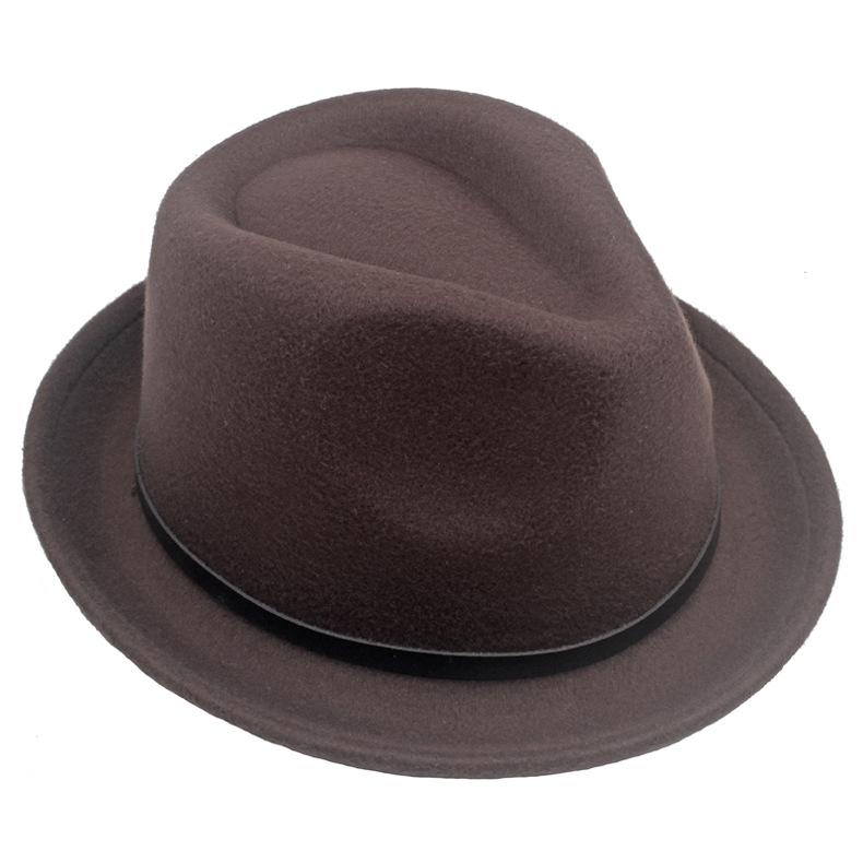 Зимняя джазовая шляпа, женская шерстяная свернутая маленькая шляпа, джентльменская шляпа, шляпа для выступлений на сцене, шляпа Fedoras