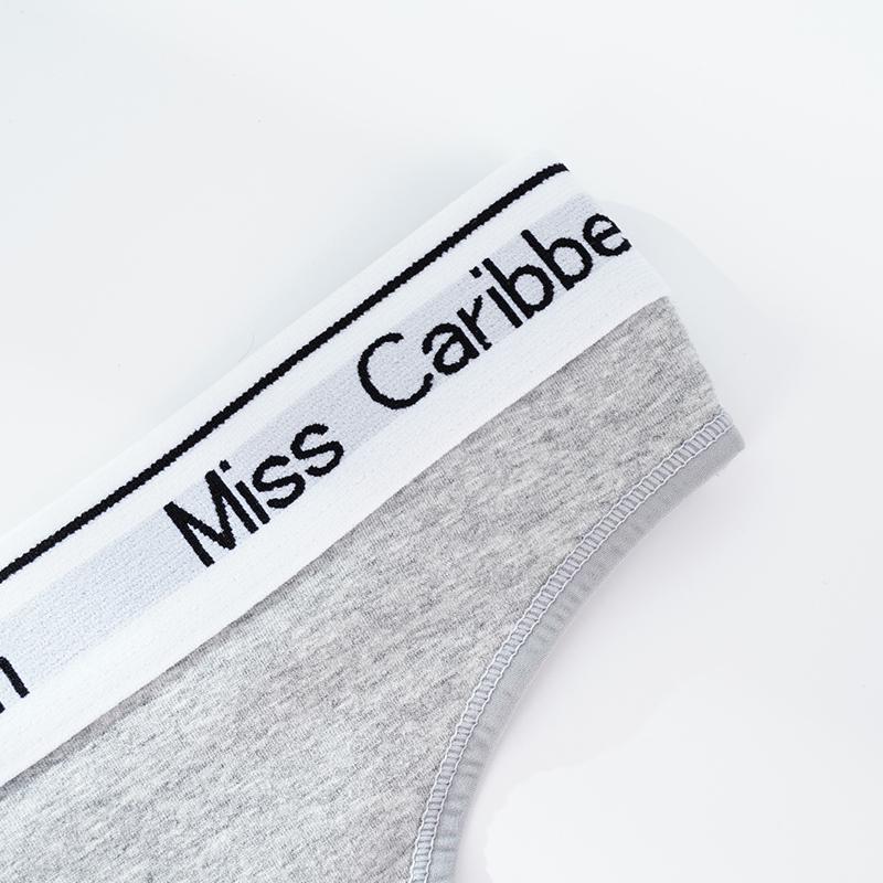3Pcs Women Seamless Cotton Thongs Panties Letter Wide Belt G-string Low Waist Briefs Underwear