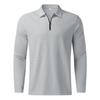 European and American Autumn Zipper Long-Sleeved Men's Polo Shirt