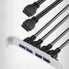 Конвертеры 4 порта USB 3.0 на 19-контактный 20-контактный Компьютерные кабели Разъемы Кабель-адаптер для материнских плат Материнские платы ПК Передняя панель